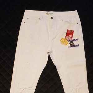 Staple Pigeon World Collage Denim Pants Size 36